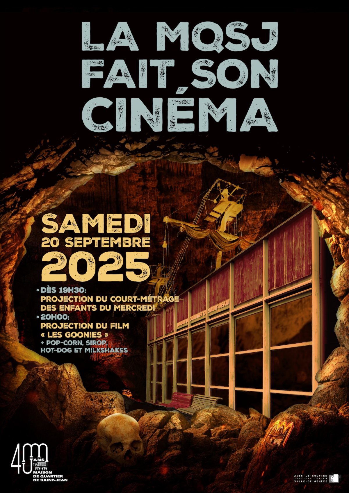 Projection du Film "Les Goonies" sous le couvert de la MQ